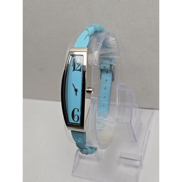 Mercedes Benz Womens 15mm Slim Blue Braided Leather Watch Swiss New Battery main image 8
